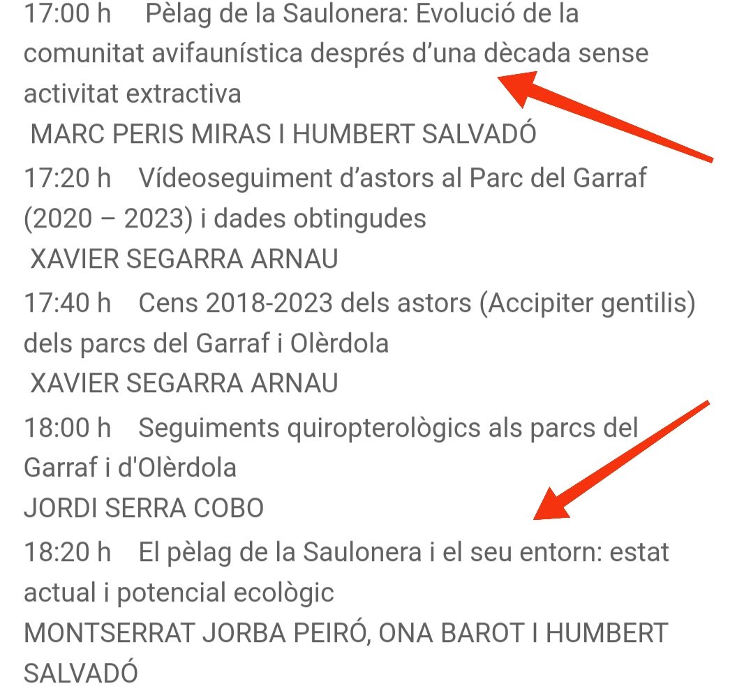 📝 El Dmc 8 de Novembre a la tarda, al Centre Cívic d'Olesa de Bonesvalls i en el marc de la IX Trobada de presentació d'estudis del Garraf i Olèrdola, teniu 2 xerrades interessants sobre el Pèlag de la Saulonera!
Accés gratuït, així que una bona ocasió per conèixer-lo millor!