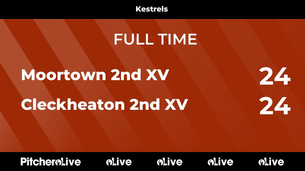 FULL TIME: Moortown 2nd XV 24 - 24 Cleckheaton 2nd XV
#MOOCLE #Pitchero
cleckheatonrufc.com/teams/230/matc…