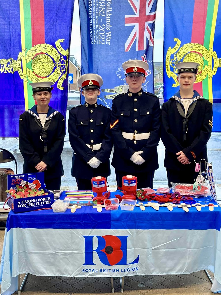 Well done to Gosport Division and HMS Sultan VCC - supporting the RBL Poppy Selling in Gosport. <a href="/GosportRMVCC/">Gosport Division RMVCC</a> <a href="/SultanRNVCC/">HMS Sultan RNVCC</a> <a href="/VCCcadets/">Volunteer Cadet Corps</a>