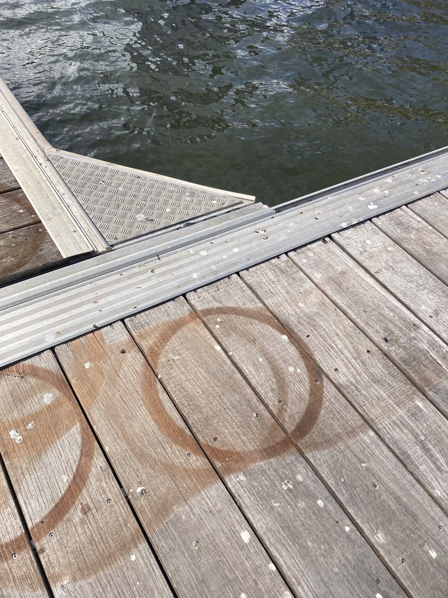 sthackrah's tweet photo. Whoever uses this jetty does not respect wood https://t.co/XW9443dSYD