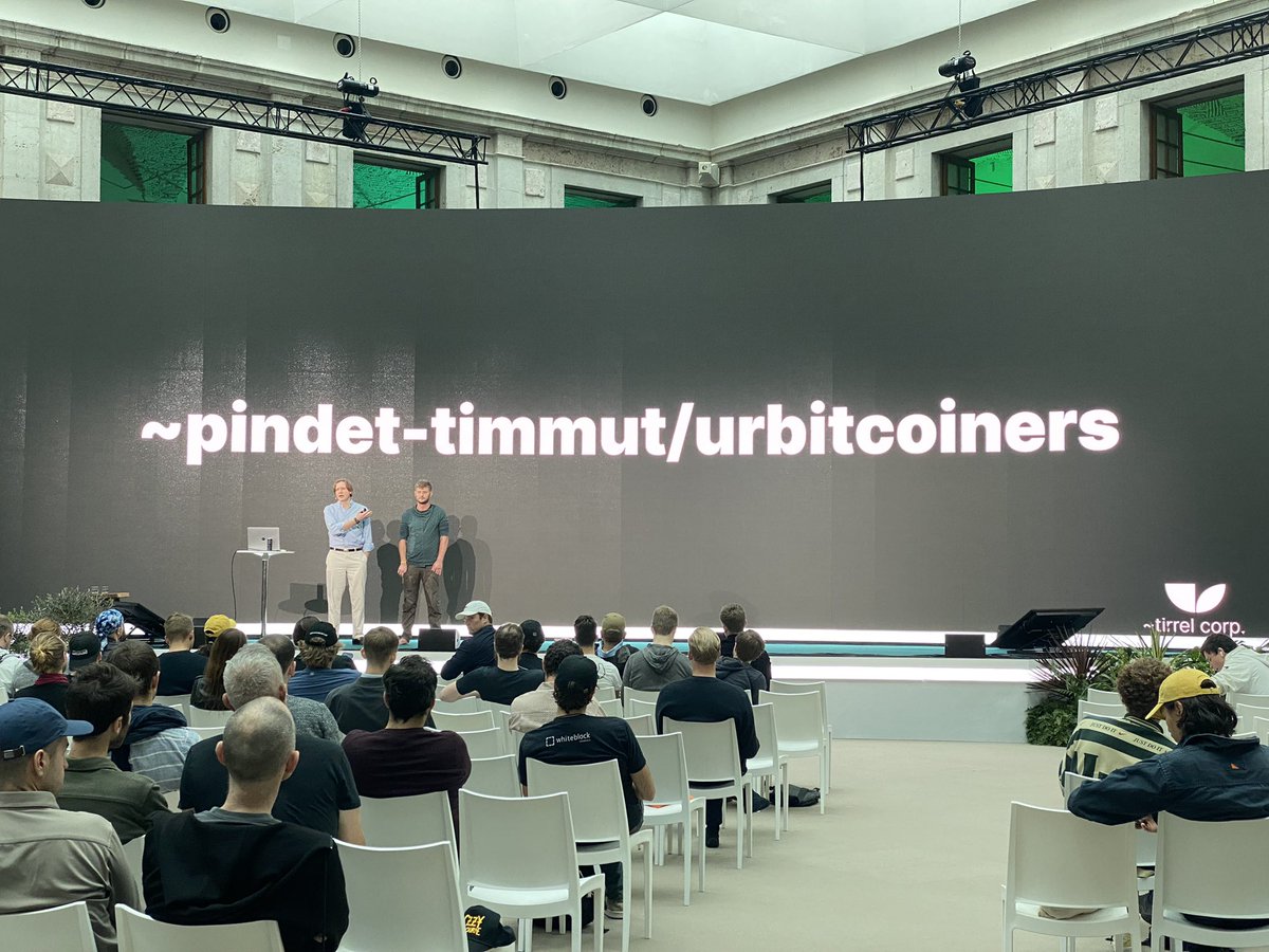 Tirrel <a href="/tirrelcorp/">~tirrel corporation</a> announcing <a href="/urbit/">Urbit</a> native Lightning Network client integration at Assembly 2023 - programmable finance using hoon!