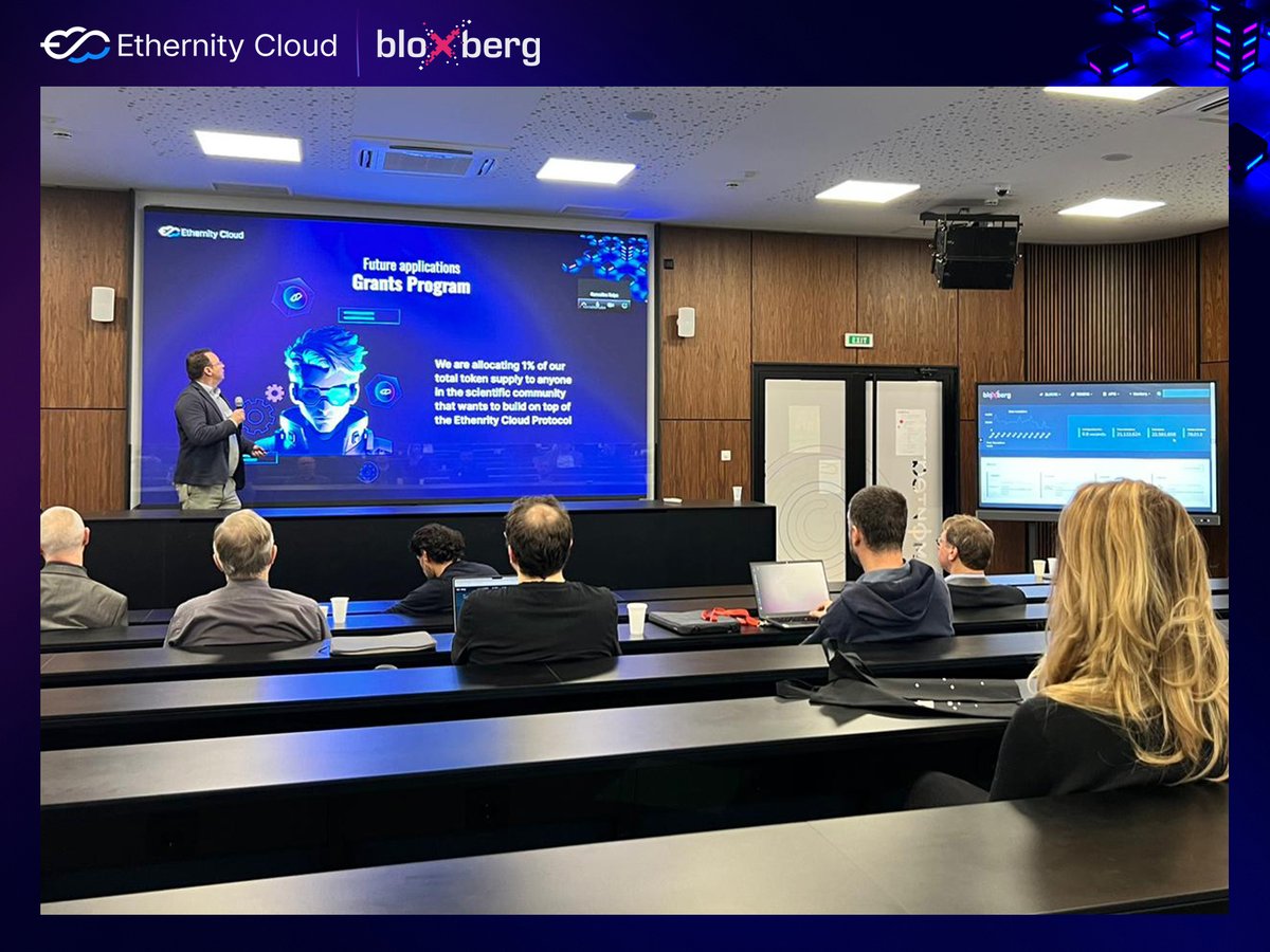 Ethernity_cloud's tweet photo. We had a blast participating in the 6th Bloxberg Summit in Belgrade! Ethernity Cloud is honored to stand among brilliant scientific minds in Belgrade, where groundbreaking ideas take center stage. Our collective efforts are changing the future.

#EthernityCloud #BloxbergSummit