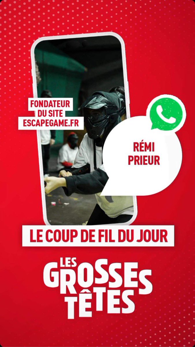 [NEWS] 🎤 Rémi, le créateur d’EscapeGame•fr, était l’invité des <a href="/GrossesTetesRTL/">Les Grosses Têtes</a> vendredi ! Entre deux blagues, on récapitule ce qu’est un #EscapeGame, on parle des salles horrifiques pour #Halloween et notamment celles de <a href="/OneHour_escape/">One Hour</a> 🎃 

Replay ▶️  rtl.fr/programmes/les…