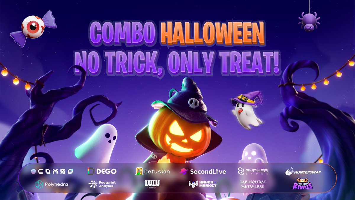 🎃The spookiest season is here! With our partners, we're brewing a #COMBOWEEN festive treat.

🦇Community, show off your creativity this #Halloween2023 and boost our #COMBO ecosystem! A hauntingly innovative Halloween awaits! 🦇🧙‍♀️

⏰Oct 30 - Nov 5