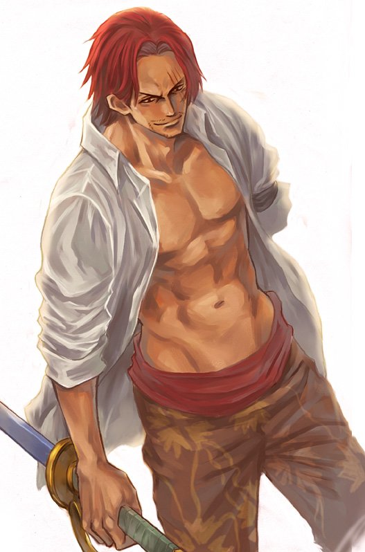 Darkpiece_lewd's tweet photo. FIGARLAND SHANKS 

One of the Powerfull Yonkou, one of the valuable warrior of the Figarland Family, former World Nobel traveling the world around. Of course he finds good chick during her travels. Taking some of them as a treasure... https://t.co/6x0GaRKn8k