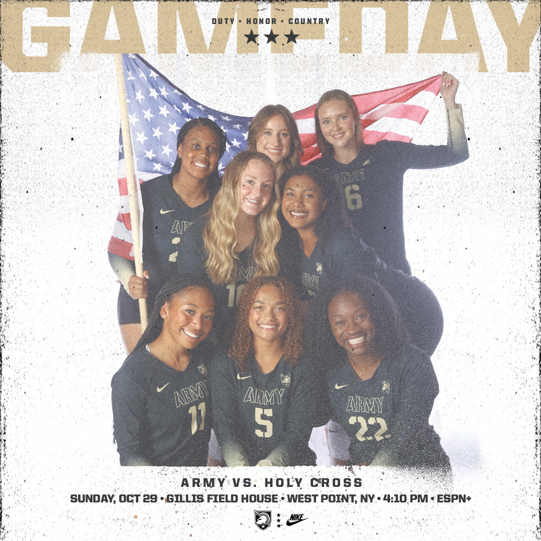 𝐈𝐭'𝐬 𝐒𝐞𝐧𝐢𝐨𝐫 𝐊𝐧𝐢𝐠𝐡𝐭‼️

🆚 <a href="/HCrossVB/">Holy Cross Volleyball</a> 
⏰ 4:10 PM
📍West Point, NY
🏟️ Gillis Field House
📺 espn.com/espnplus/playe…
📊 goarmywestpoint.com/sidearmstats/w…

#GoArmy
