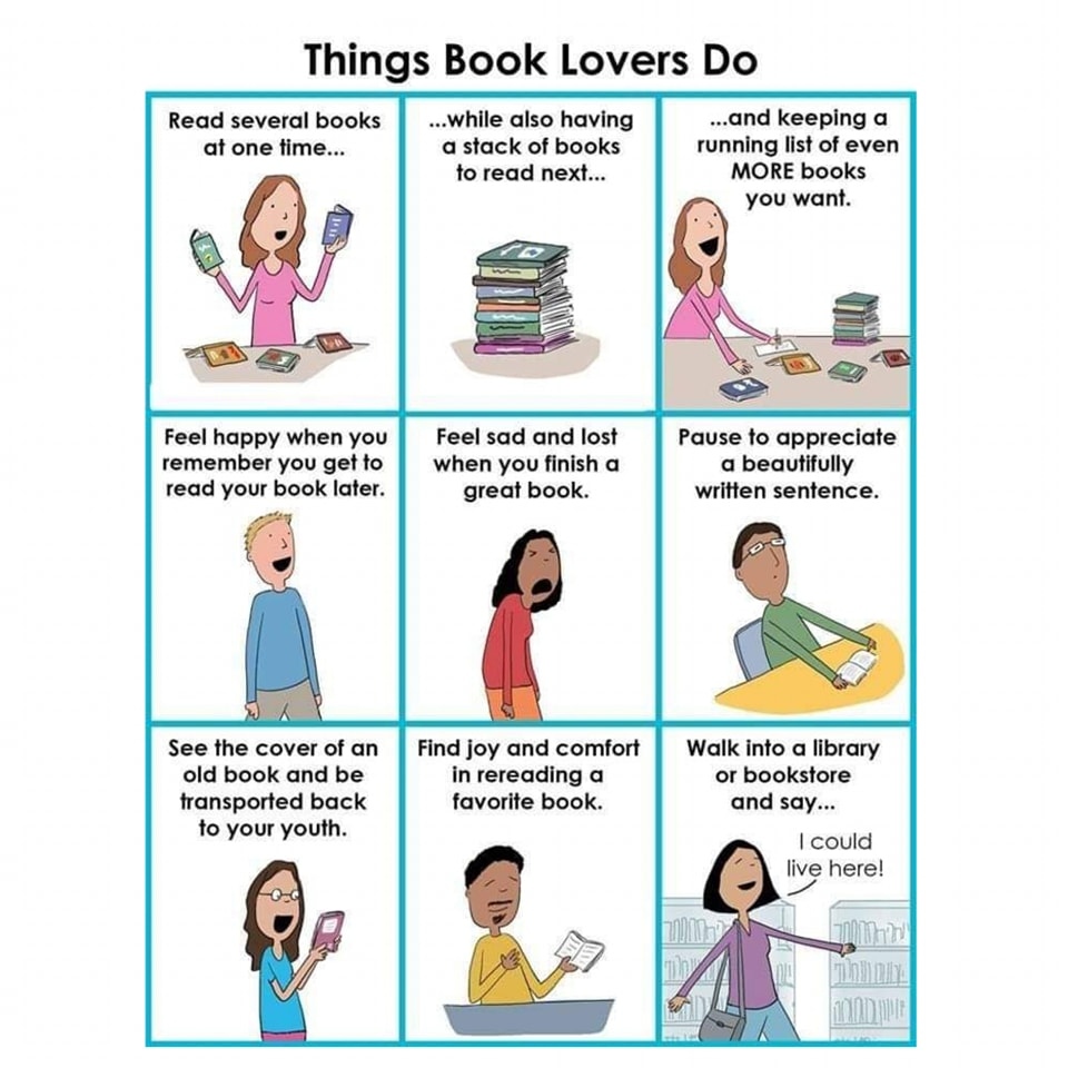 What else do book lovers do?