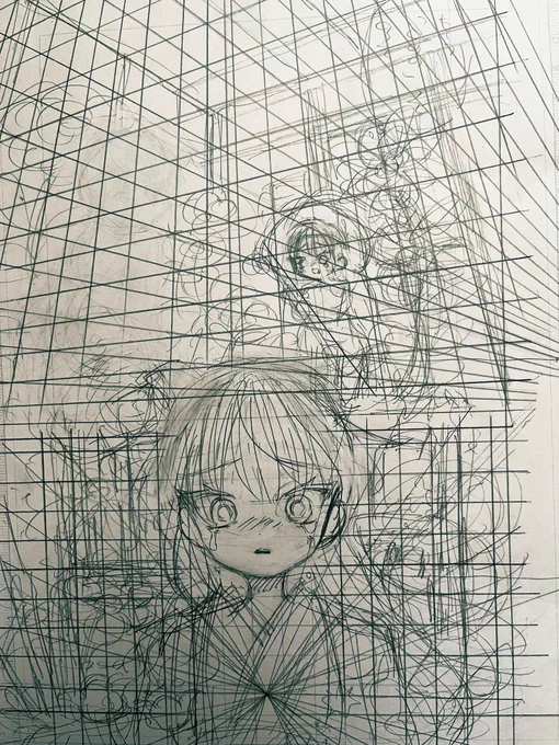 おまけの下描きです 
