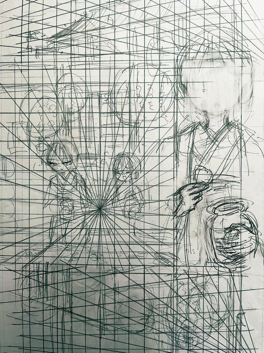 おまけの下描きです 