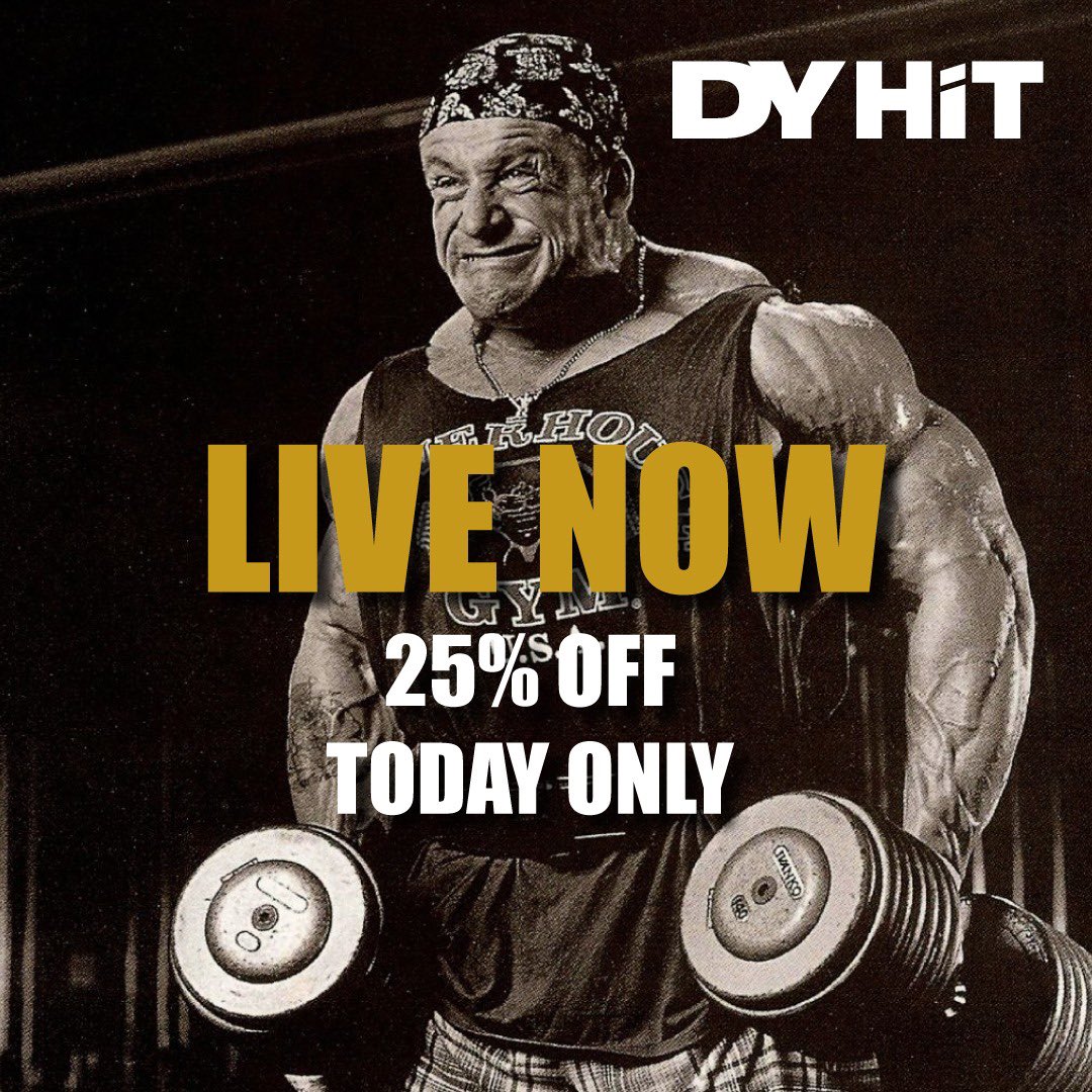 It’s HERE! I’m incredibly excited to announce the launch of my brand new DYHIT E-learning platform! You're gonna learn the fastest way to build muscle & strength through my unique methods. TODAY ONLY, you’re gonna get a whopping 25% OFF code: HIT25 dyhit.com