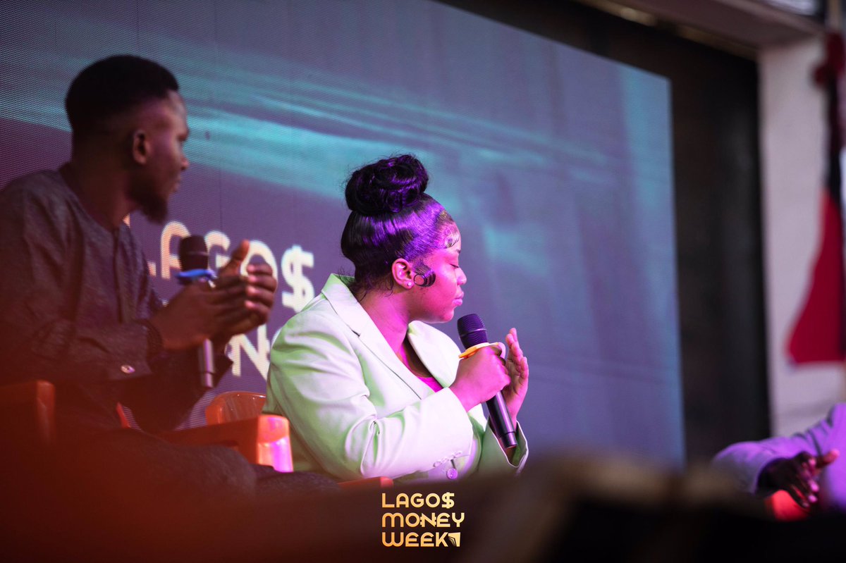 afromoneyweek's tweet photo. Lagos Money Week Presents, Day 6 - The Main Event! 🎉

Plenary Session with our guests speakers, Nina Shezz and Tolani Julius✨

This session was anchored by Perfect Oyagwa. 

#AfroMoneyWeek #LagosMoneyWeek https://t.co/Swr0aWWMC4