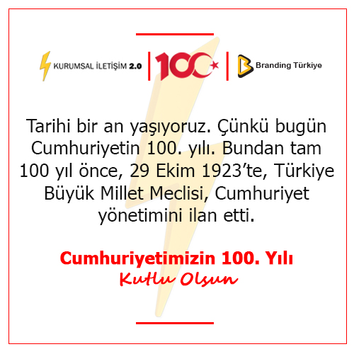 ⚡️CUMHURİYET BAYRAMI   

#Kurumsalİletişim20 #BrandingTürkiye #MürselFerhatSağlam #SonDakika #Haberler #100Yaşında #CumhuriyetinYüzü #CumhuriyetBayramı #29Ekim #Atatürk #MustafaKemalAtatürk