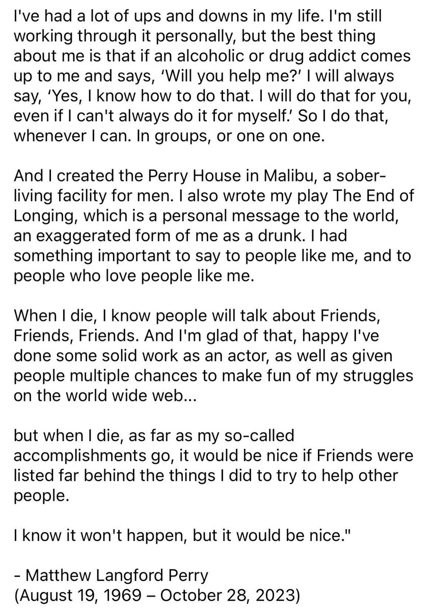 alannarizzo's tweet photo. RIP, Matthew Perry. https://t.co/5gUgA72ZDH
