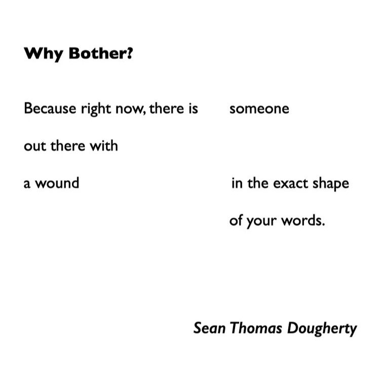 Joseph_Fasano_'s tweet photo. Today's Poetry Thread: WHY?

A question for dark days.  And an answer from @SeanLemonhead. https://t.co/YvdkapKCne