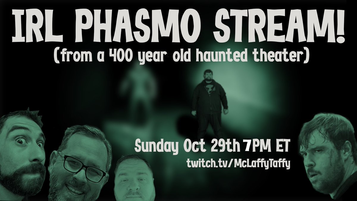 Ryan Capps // McLaffyTaffy (@mclaffytaffy) on Twitter photo Happy Halloween! We're locking ourselves inside the 400 year old <a href="/SCMTheatre/">Swift Creek Mill</a> tonight with a bunch of gear from Phasmo for a SUPER amateur ghost hunt.
Feat <a href="/DarkostoTV/">Darkosto</a>, <a href="/MyLawyerFriend/">Noah Downs, Esq.</a>, <a href="/r3dMontag/">Heather</a>, <a href="/knaughtFTW/">Nate ‘knaught’ Beck</a> & @HCJustinn, a Ouija board and scare alerts! Happy Halloween! We're locking ourselves inside the 400 year old <a href="/SCMTheatre/">Swift Creek Mill</a> tonight with a bunch of gear from Phasmo for a SUPER amateur ghost hunt.
Feat <a href="/DarkostoTV/">Darkosto</a>, <a href="/MyLawyerFriend/">Noah Downs, Esq.</a>, <a href="/r3dMontag/">Heather</a>, <a href="/knaughtFTW/">Nate ‘knaught’ Beck</a> & @HCJustinn, a Ouija board and scare alerts!