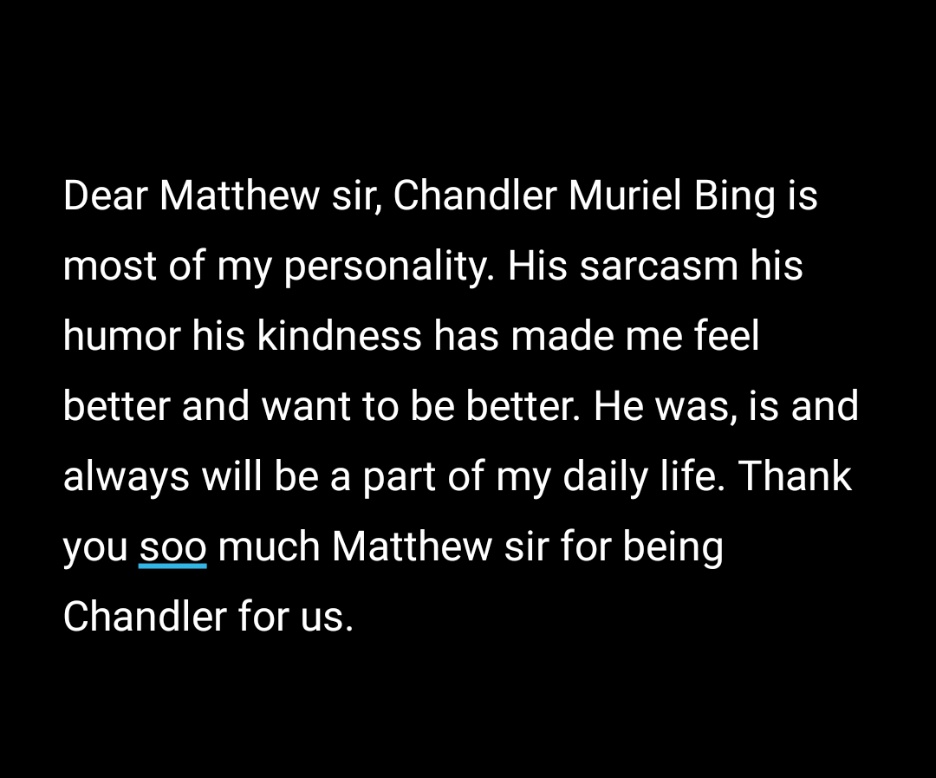 ShubornaP's tweet photo. The things i wanted to say to Matthew Perry sir once i finally got to meet him... unfortunately it's gonna remain incomplete forever... even though the words r pretty meaningless now. i hope my thoughts &amp; prayers reach him &amp; thank him with all of my heart. #matthewperry #friends https://t.co/gigl5oYwNv