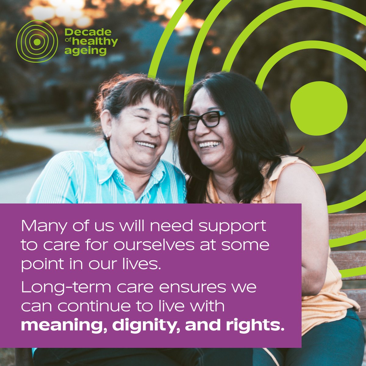 UN Decade of Healthy Ageing (2021-2030) (@undecadeageing) on Twitter photo It's the first <a href="/UN/">United Nations</a> International Day of Care and Support! #CareDay
It's time to change the way we value & provide care.
Because most of us will need support to care for ourselves at some point in our lives.
This shouldn't be a barrier to living with meaning, dignity & rights! It's the first <a href="/UN/">United Nations</a> International Day of Care and Support! #CareDay
It's time to change the way we value & provide care.
Because most of us will need support to care for ourselves at some point in our lives.
This shouldn't be a barrier to living with meaning, dignity & rights!