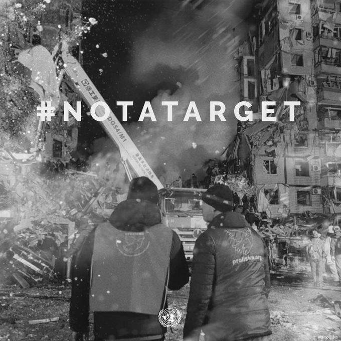 Babies are #NotATarget. 

Children are #NotATarget. 

Civilians are #NotATarget. 

Hospitals are #NotATarget.

Health care workers are #NotATarget. 

Schools are #NotATarget. 

Humanitarians are #NotATarget.