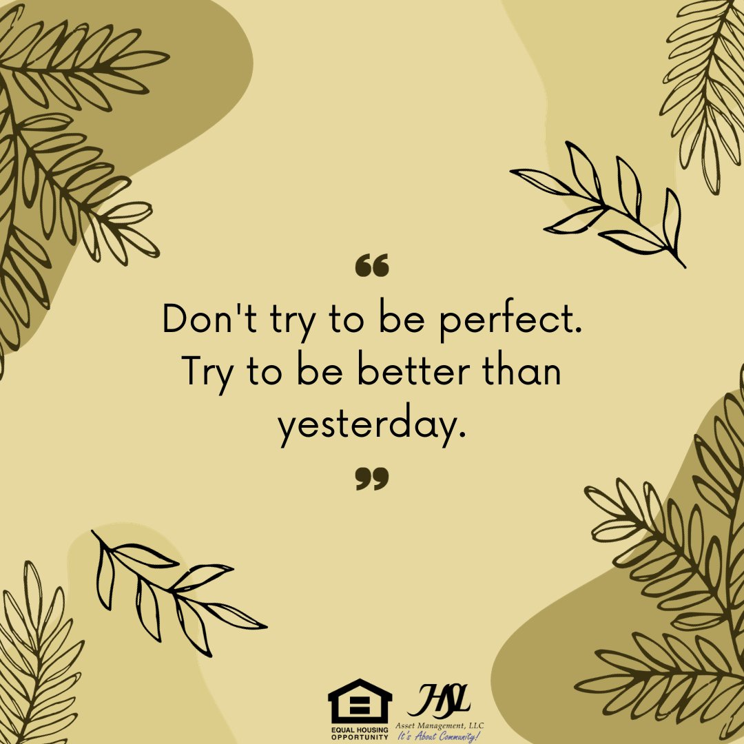 As long as you always strive to be your best self, you are winning.
#BeYourBest #Motivation #ItsAboutCommunity #HSLProperties #HSL #Arizona #HSLLiving #Home #HomeSweetHome #Apartments #ApartmentLiving
[Equal Housing Opportunity] HSL Asset Management, LLC.