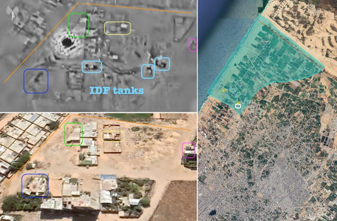Ricardo_1934's tweet photo. As #IDF expandiram a sua área de controle no noroeste da Faixa de Gaza e operam (operavam) nos arredores de #Atatra. https://t.co/XogLq1wWlG