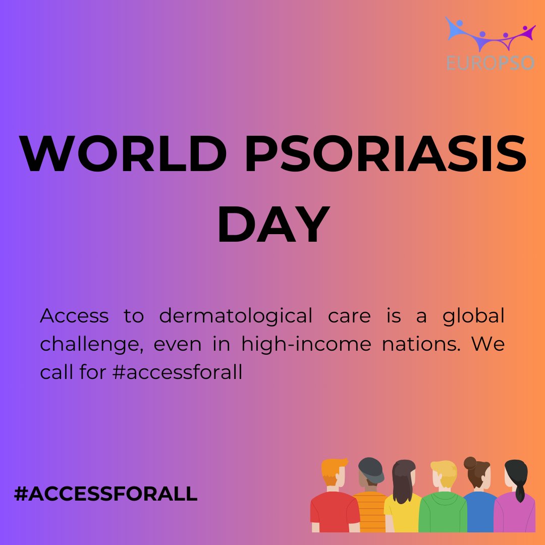 Today is World Psoriasis Day and we call for access for all.

Let's raise awareness about the importance of accessible dermatological care for all🌍 

#WorldPsoriasisDay #AccessForAll #WPD2023