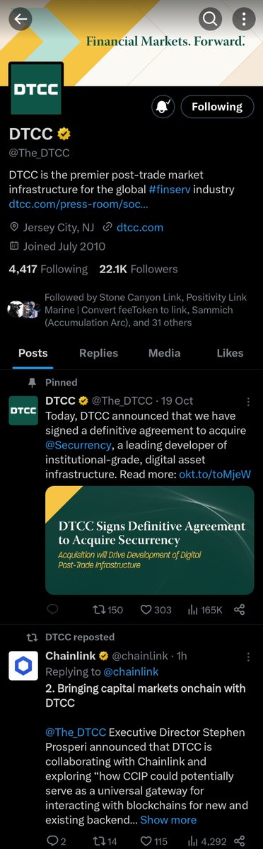 nullpackets's tweet image. A short story of how DTCC plans to tokenize all US securities in one photo:

$LINK #CCIP