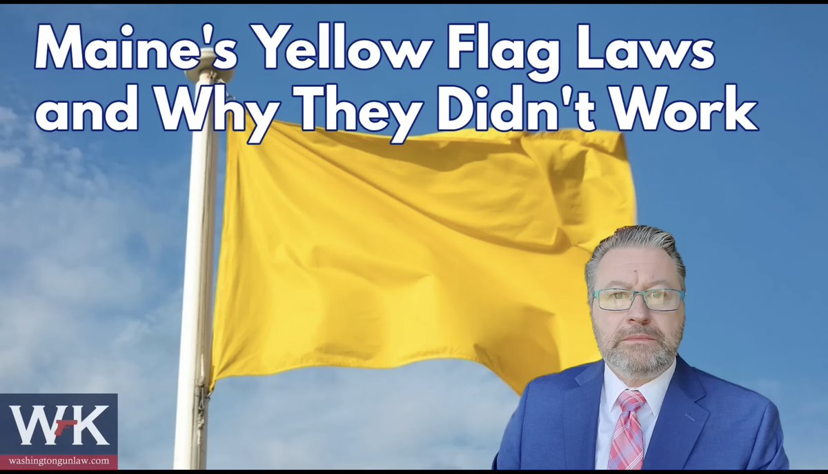 Maine's Yellow Flag Laws and Why They Didn't Work #gunlaws youtu.be/qVNS4fSx_XM?si…