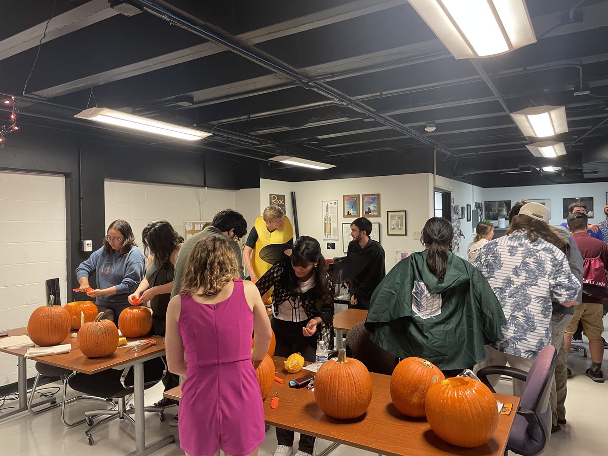aggiesat's tweet photo. Happy Halloween from AggieSat Laboratory! This weekend, AR1 hosted a Halloween party for the lab with pumpkin carving, watching Megamind, and a costume contest! Emmanuel Mendoza won the costume contest with his Iron Man suit! We hope y'all have a spooktacular Halloween! https://t.co/nRAhrBgHXD