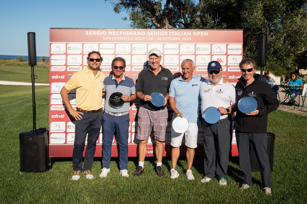 FederGolf's tweet photo. 📍 Sergio Melpignano Senior Italian Open, #ItalianProTour
A vincere la Pro-Am di chiusura è stata (con 50) la squadra condotta da 🏴 #McIntosh e 🏴 #Raitt con gli amateur G. A. #DiMatteo, #Monachino e N. #DiMatteo.
Continua nei commenti 👇 https://t.co/y0w8FfOCup
