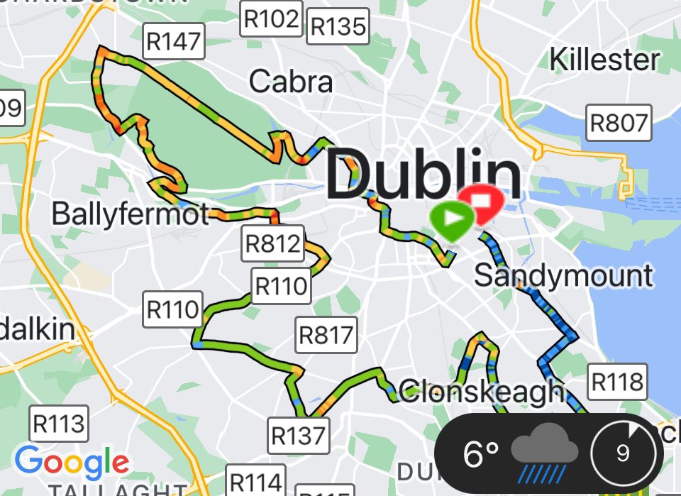 Karol_Fitz's tweet photo. Not the outcome I was hoping for but still thrilled to complete the @dublinmarathon in 4:05. Tough route &amp; super supporters. Couldn't shake the cramps at mile 21.  While I'm here, I'd also like to announce my retirement from running marathons. My legs are not impressed 😂 https://t.co/c3Z7b8OkJD
