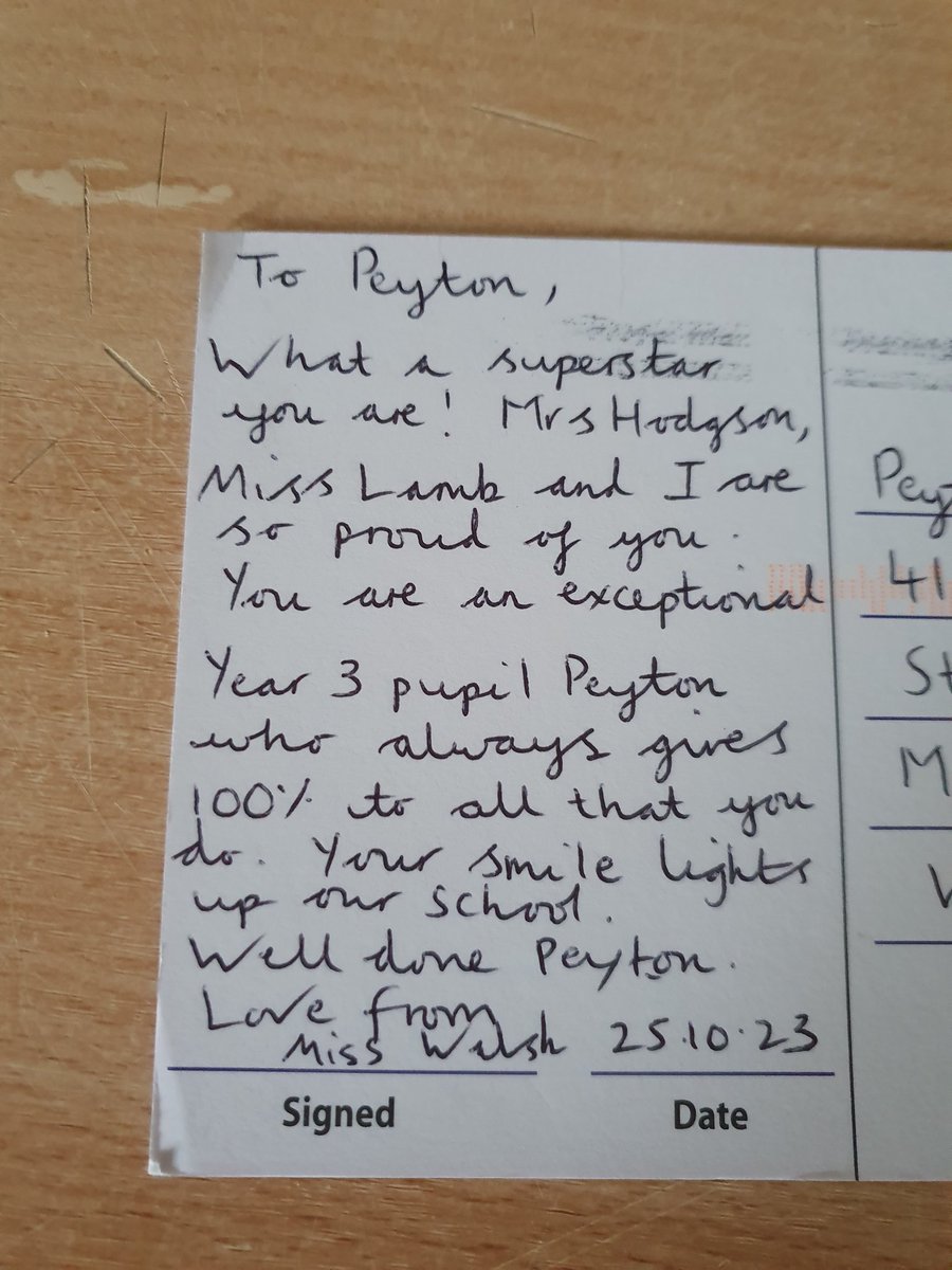 VickySl17's tweet photo. @HolySpiritWA9 Peyton received this in the post yesterday. Thank you so much Miss Walsh its so nice to read these amazing things about Peyton. We are all so proud of her 🌟 https://t.co/IU2DA7ieC4