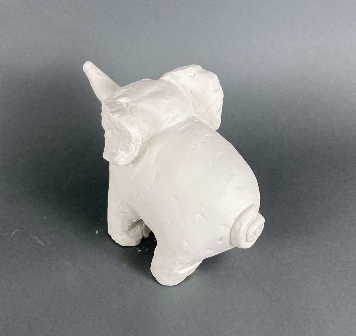 Baby Piglephant. Sculpted out of plaster for my 3D Design class