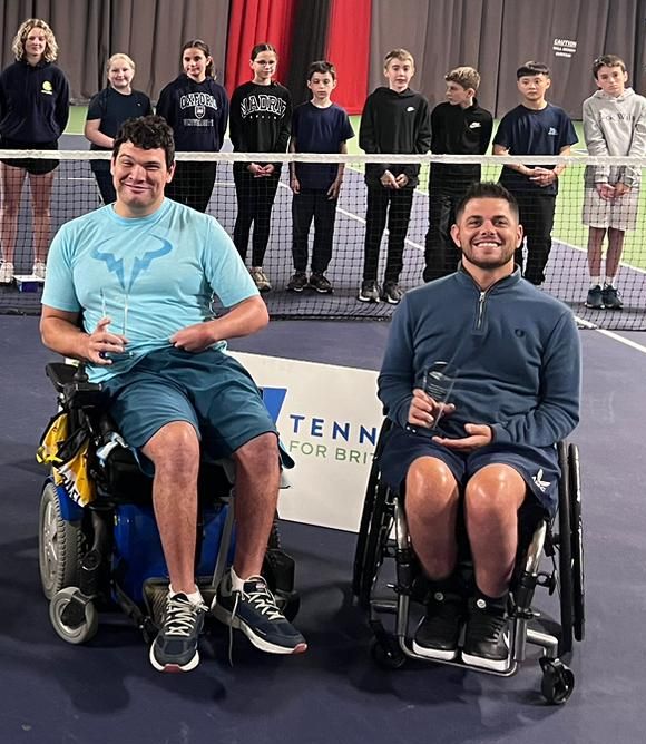 It's a British double in the quad singles and doubles at Abingdon Futures 🏆

Richard Green &amp; Gary Cox take the quad doubles title after beating Oliver Cox &amp; Nathan Freeman 6-0, 6-1.

#AbingdonFutures | #BackTheBrits 🇬🇧 | #wheelchairtennis