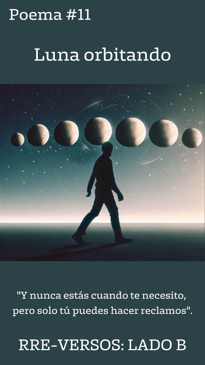 rodrigo_rocks's tweet photo. POEMA #11 IMAGEN CONCEPTUAL
LUNA ORBITANDO
LIBRO "RRE-VERSOS: LADO B"

Disponible en #Amazon
Link: https://t.co/xKtC2gUoXu

#Kindle #kindlebooks #AmazonKindle #Ebook #Book #Ebooks #Books #booklovers #EbookLovers #Poesia #Poemas #Poem #Poetry #queleer  #LibrosRecomendados #Libros https://t.co/dmJYZPm2Bg