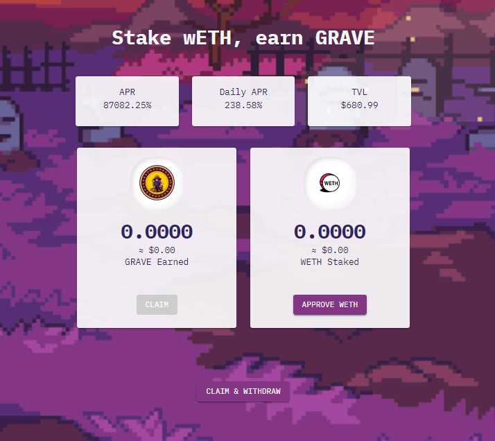 TombStoneFi's tweet photo. The first people who staked their WETH are already farming the juicy APRs from TombStone Finance 🪦🎃

#tombfork #BaseGem #basetoken #ETH #BaseChain $USDbC $ETH $GRAVE https://t.co/jCAHRsW27Z