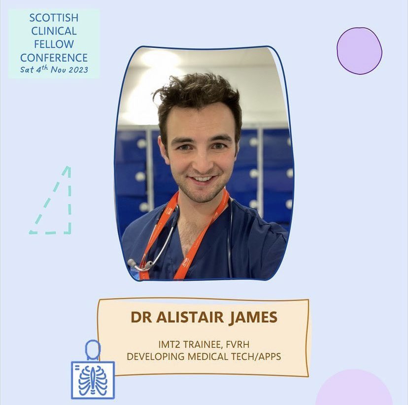 ScottishFellows's tweet photo. Get ready for another 📢speaker announcement📢

✨Dr Alistair James✨

Alistair will be talking about using technology within the field of medical education! 

You know the drill, get your ticket now at the link in our bio https://t.co/WkL86l3n9q