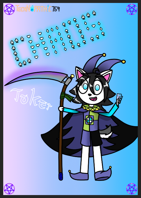 Technopathic759's tweet photo. Now they can have his own original outfit instead of cosplaying outside of Halloween
#anthro #oc #ocart #joker #card #jokercard #magic #jester #fire #electric #magic #psychic #scythe #technopath https://t.co/zwxwsbRx1k