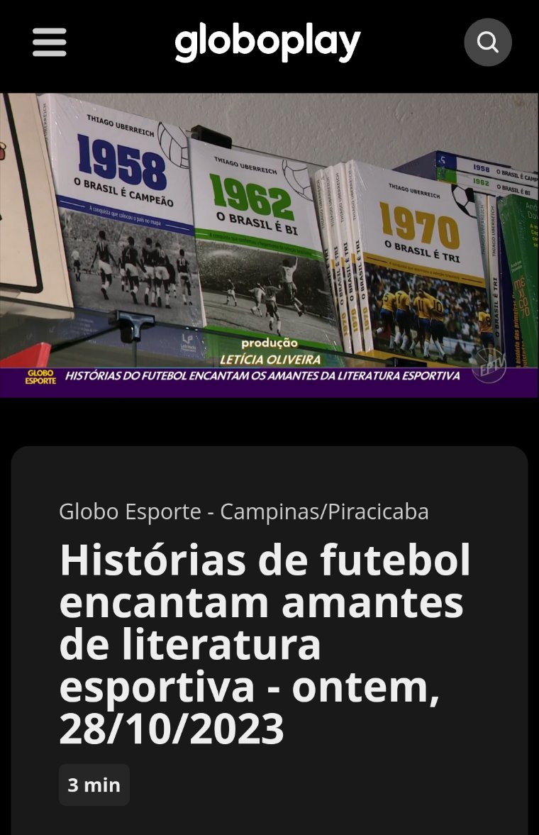 Livro Jogo das Copas Globo Esporte