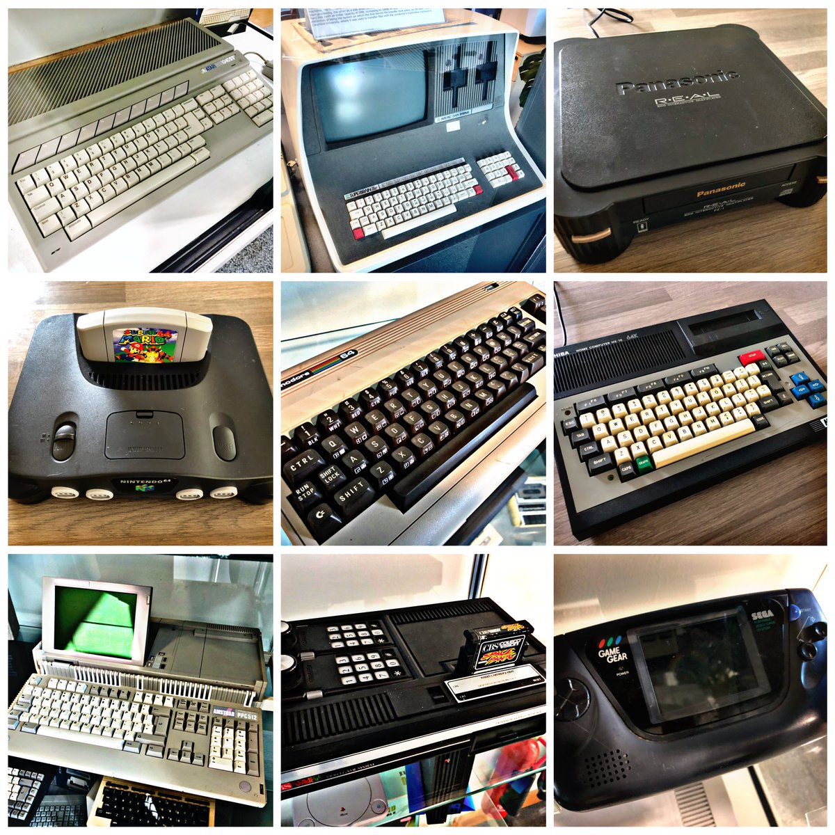 SWRetroComp's tweet photo. This week’s #RetroEnnead offers you the #1040STE, #Superbrain, #3DO, #N64, #C64, #HX10, #PPC512, #ColecoVision and #GameGear. Pick a line of 3 and destroy the rest! #RetroComputing #ComputerHistory #RetroGaming #VideoGames https://t.co/mi4qU02C9K