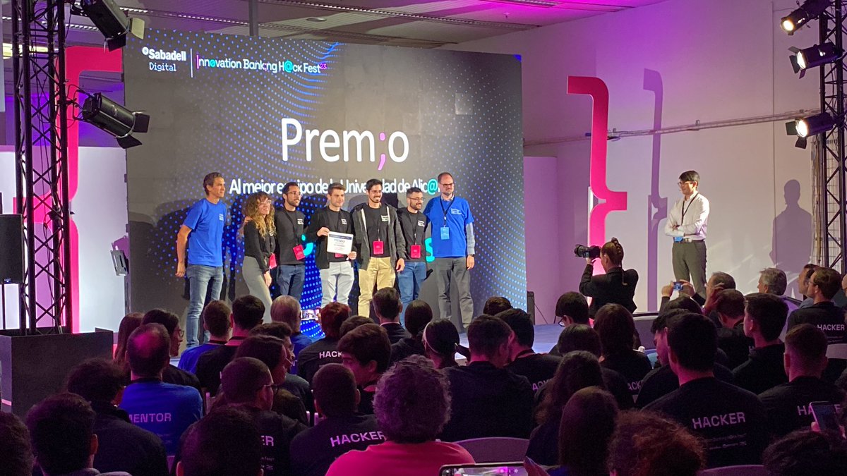 ¡El equipo de la UA “NLP Wizards”, ganador de la Innovation Banking Hack Fest 23!!!! ¡Enhorabuenaaaa!!! 🏆 Premio también al primer equipo ganador de la Universidad de Alicante 🥇#IBHF23 #orgulloUA #orgulloEPS <a href="/BancoSabadell/">Banco Sabadell</a> <a href="/UA_Universidad/">Universidad de Alicante UA</a>