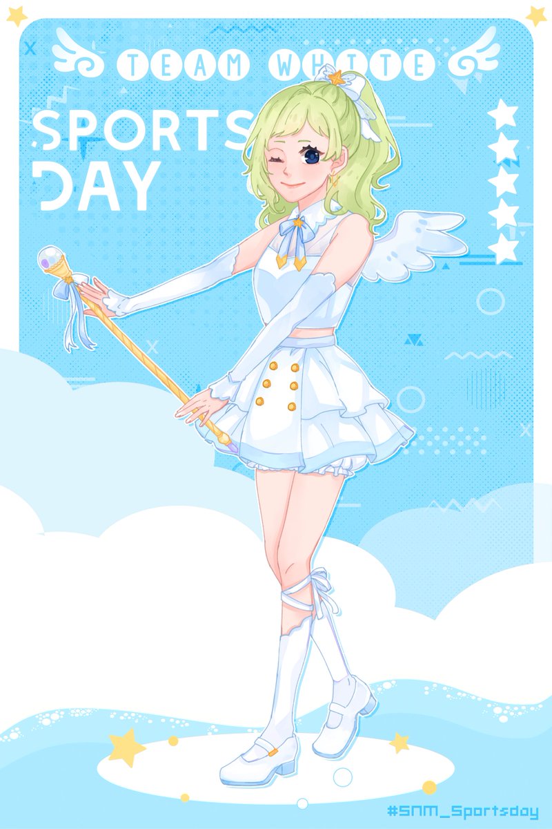 RKM_Chou's tweet photo. 𝐚 𝐥𝐢𝐭𝐭𝐥𝐞 𝐚𝐧𝐠𝐞𝐥 𝐁𝐥𝐞𝐬𝐬𝐢𝐧𝐠 𝐟𝐨𝐫 𝐲𝐨𝐮
𝐈 𝐡𝐨𝐩𝐞 𝐲𝐨𝐮 𝐰𝐢𝐧! 

✦ ଘ(੭*ˊᵕˋ)੭* ੈ♡‧₊˚✧
โบกคฑาในมือไปมา ~
"วันนี้มาพยายามให้เต็มที่ไปด้วยกัน"
"ชัยชนะจะต้องเป็นของสีขาวอย่างแน่นอน!"

#SNM_Sportsday
#SNM_TeamWhite 🤍 https://t.co/aqcrn9gCn6