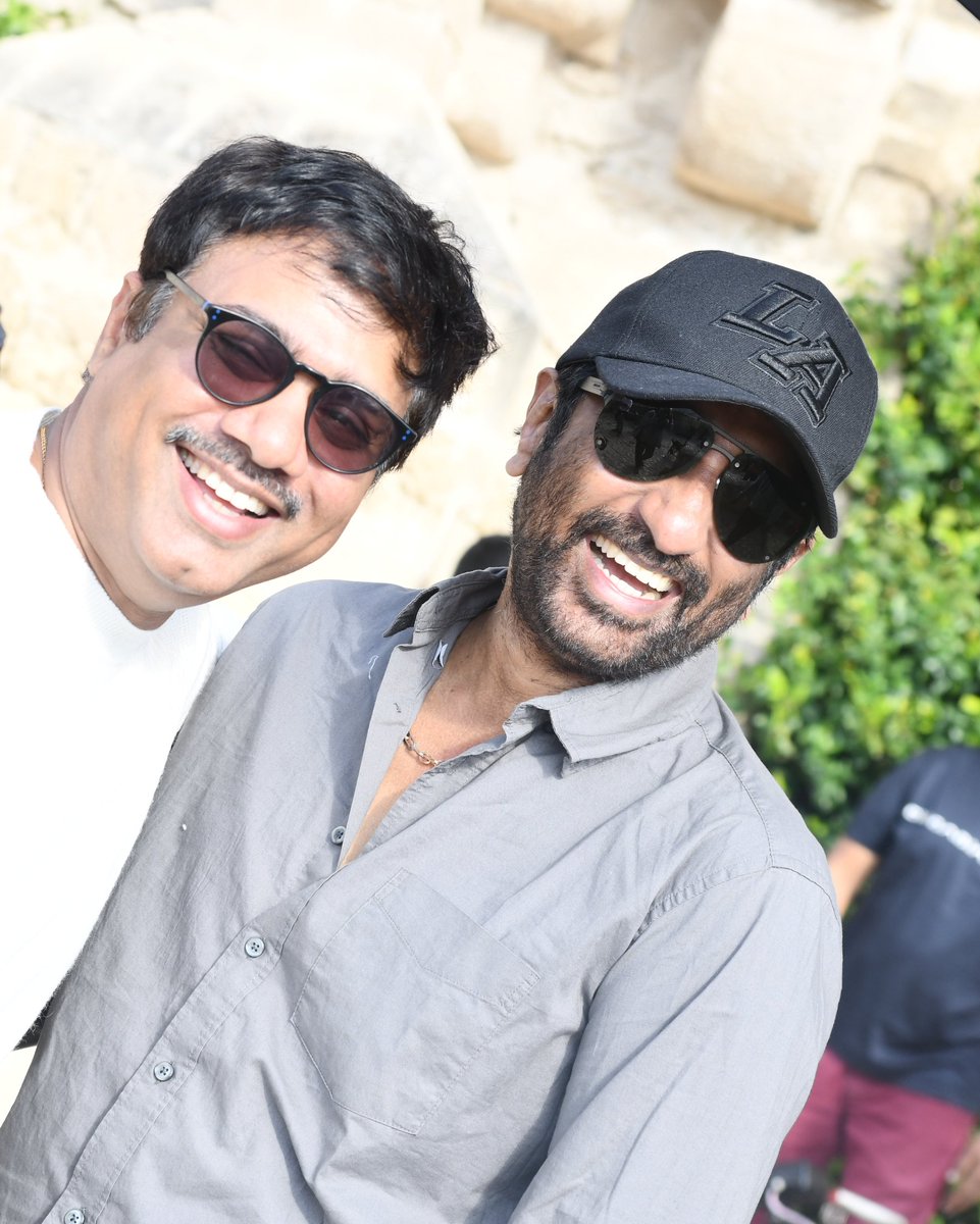Heartful Laughter with an Amazing Friend and Our beloved Director Sreenu garu after a Successful completion of Schedule 🤗 Working to make you and family laugh heartfully. Get Ready for unlimited fun and more fun 😄