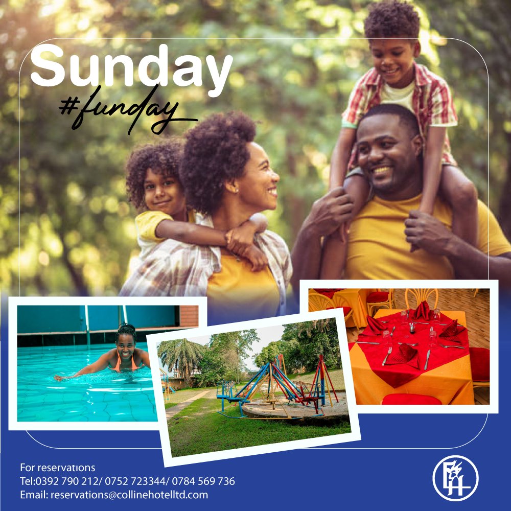 CollineHotelLtd's tweet photo. Looking for a fun and affordable way to spend your Sunday with the family! Look no further than Colline Hotel's family day out, with activities of all ages. #CollineHotel #SundayFunDay

For Reservations: - 0752723344 or Email: - reservations@collinehotelltd.com https://t.co/sFli8rPK1q