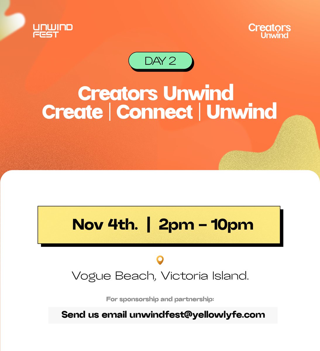 creators_unwind's tweet photo. Connect with creators and influencers, at the Creators Unwind happening on the 4th of November.
Get your tickets now!!!
https://t.co/X4DnfBT26D
#Creator #unwind #partytime #creatorsunwind https://t.co/iPH9BRXQ7k