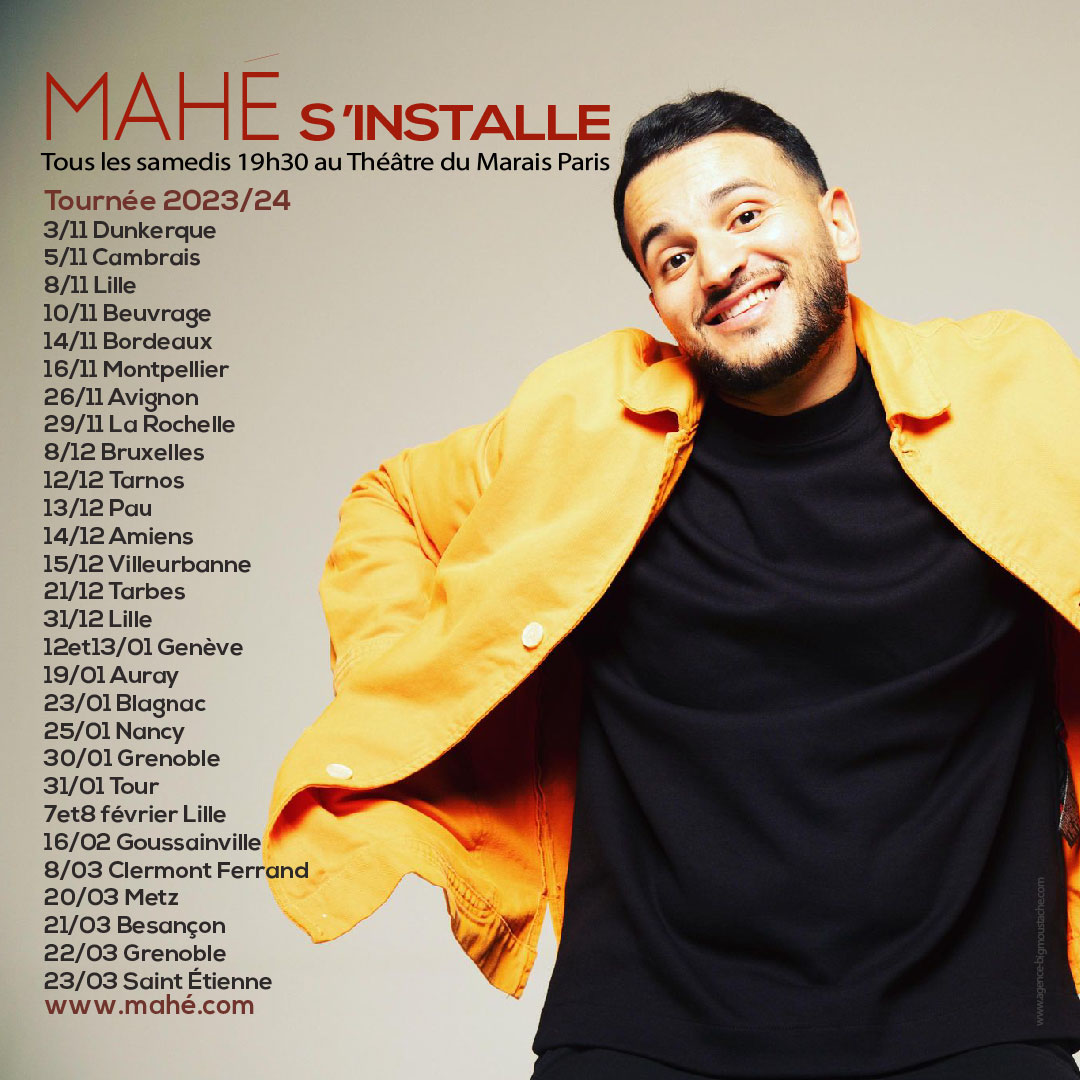 #Mahesinstalle #tournée #2023 #2024 
Beaucoup d'autres dates à venir 
Les #samedissoirs #19h30 #theatredublancmesnil 
#Paris