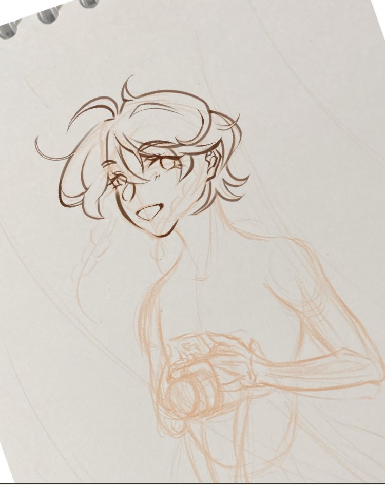 Небольшой кусочек новой работы. Веду её так и в традишке гуашью, так и в ибисе. Только на бумаге процесс идёт в разы быстрее.