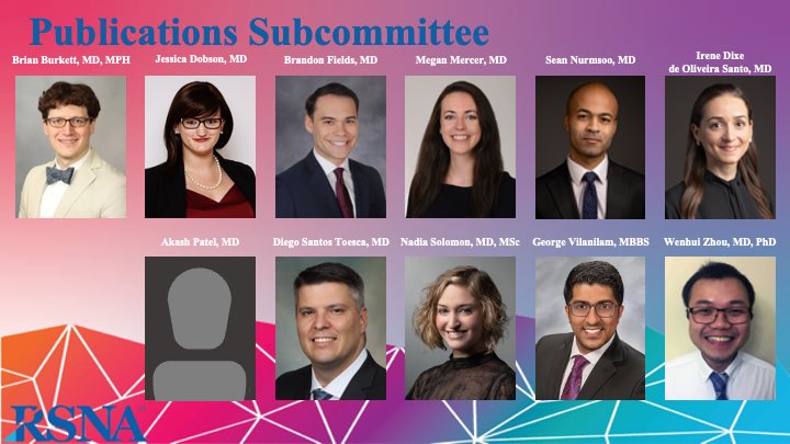 Next up is our Publications SC! This fiery team educates trainees on all things research and publishing - from finding a mentor to creating illustrations! They also partner with our MS members to create the “Study of the Month” feature in the <a href="/RSNA/">RSNA</a> R3 newsletter. You guys rock!