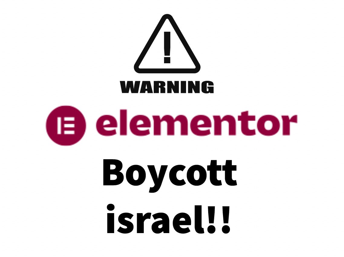 All the #WordPress users and #wordpressdevelopers can always stop the genocide in #gaza and #boycottisraelbrands #elementor #Gaza_Genocide #StopGazaGenocide #StopIsraeliGenocide