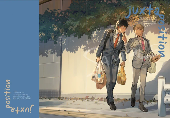 (1/3)  สวัสดีค่า บูธ O05 #CA8 #ComicAvenue8  รอบนี้ออกโดเซริเร (MP100)  juxtaposition | 54p | A5  ราคาเดี๋ยวมาแจ้งพร้อมใบเมนูนะคะ(คาดว่าไม่เกิน140) ><  มีรอบไปรษณีย์ลงโฮมุหลังงานค่ะ (An English version will be available o for oversea orders later!)