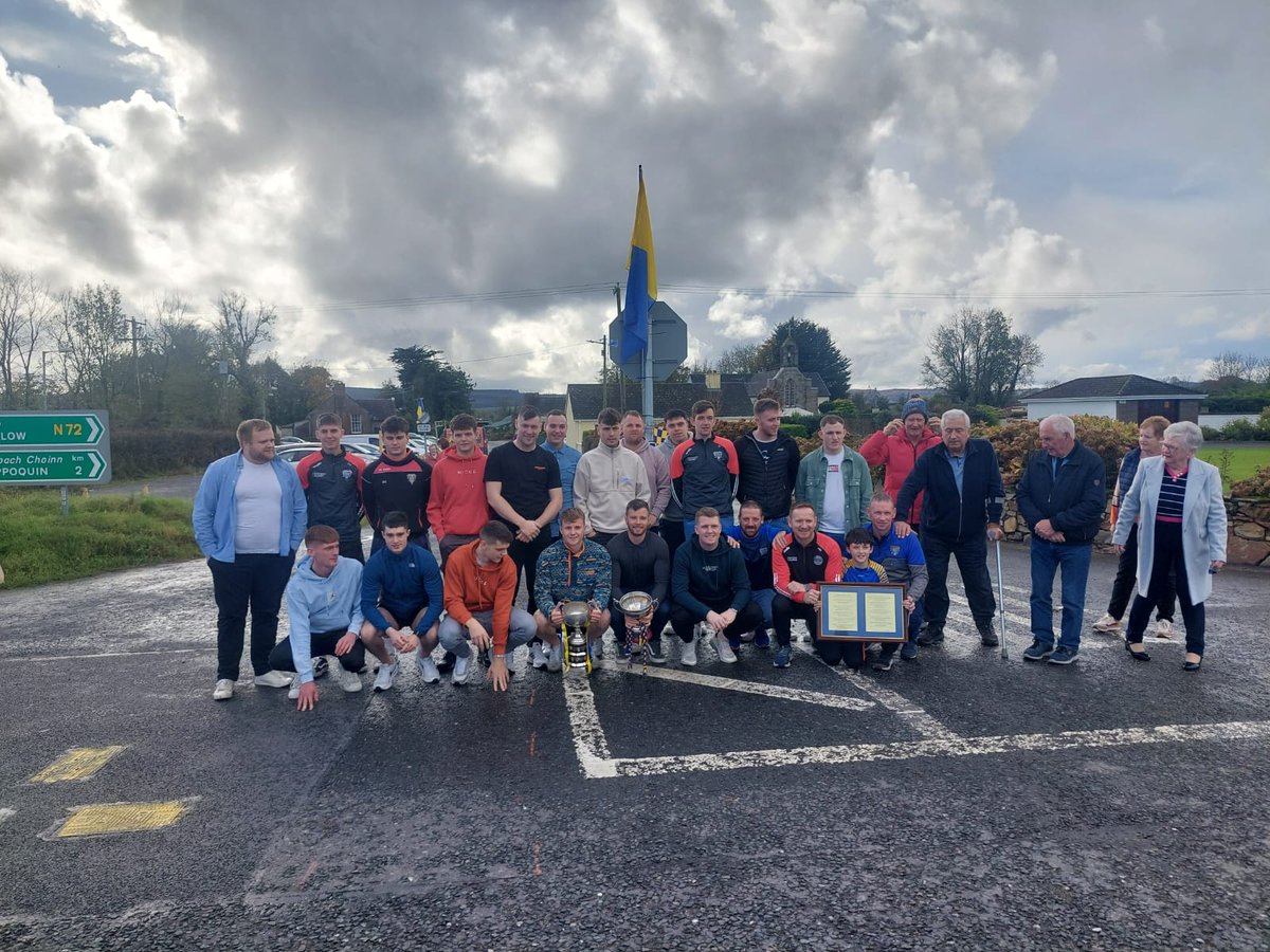 Jubilant Affane Team out for recovery walk this morning and bump into Affane Hero Danny Flynn at Affane Cross
<a href="/WaterfordGAA/">Waterford GAA</a>
